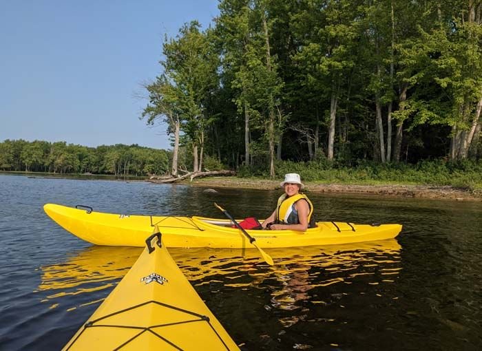 River kayaking near Gatineau